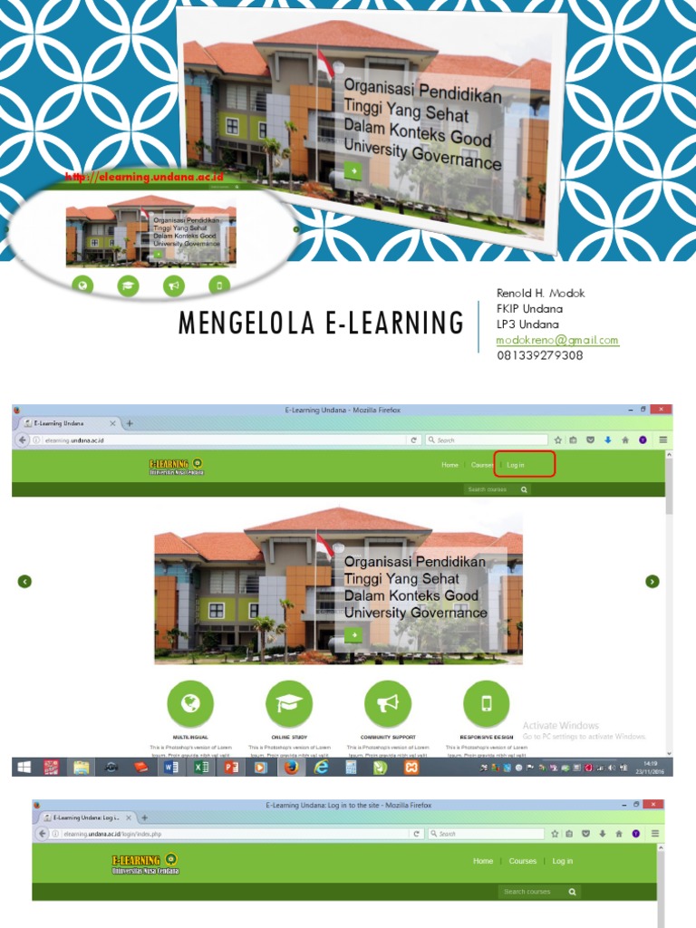 Pedoman E-Learning Undana | PDF