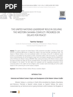 The United Nations leadership role in solving the Western Sahara conflict