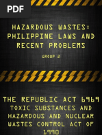 Hazardous Wastes: Philippine Laws and Recent Problems: Group 2