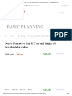 Oracle Primavera Top 50 Tips and Tricks- 50 Downloadable Videos - Planning Engineer Est