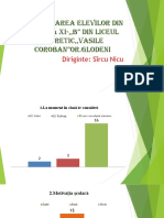 Chestionarea Elevilor Din Clasa A XI-,,B" Din Liceul Teoretic,,Vasile Coroban"or - Glodeni