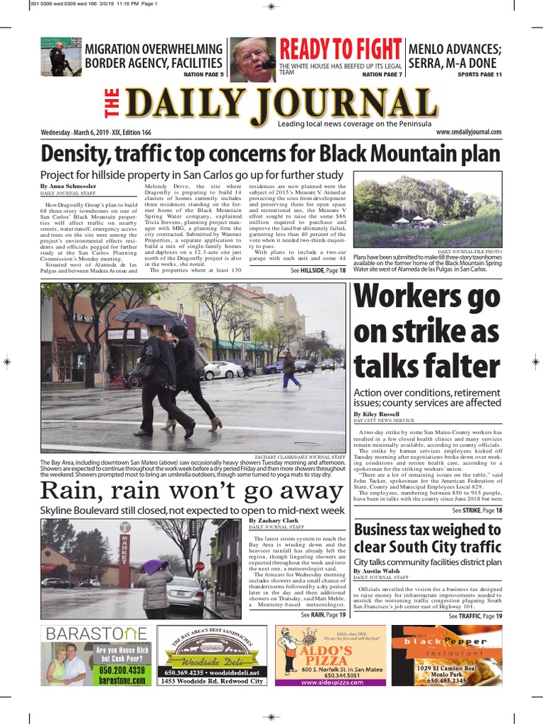San Mateo Daily Journal 03 06 19 Edition Food And Drug Administration Violence