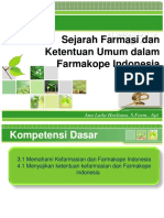SEJARAH KEFARMASIAN DAN FARMAKOPE INDONESIA