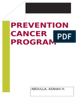 Prevention Cancer Program: Abdulla, Asniah H