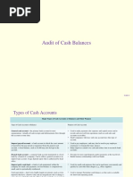 Audit of Cash Balances