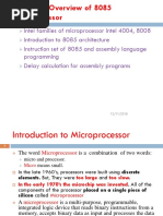 Chapter 1:overview of 8085 Microprocessor