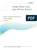 Medium Voltage Motor Auto Re-Start Logic Review Report: Process Technology Department T-PRTER # 0001 4/3/2019