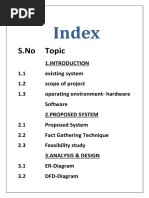 S.No Topic: Index