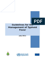 Guidelines For The Management of Typhoid Fever: July 2011