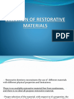 Selection of Restorative Materials 