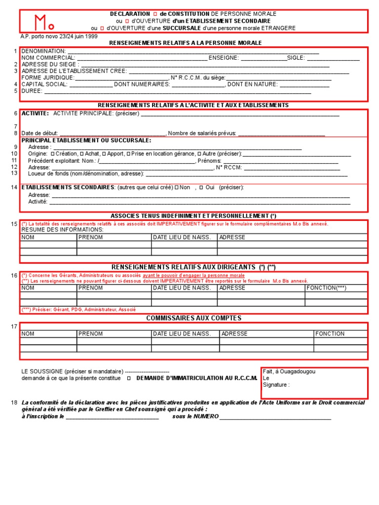 Immatriculation au RCCM en Côte d'Ivoire | PDF | Gouvernement | Justice