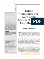 Sepsis Guidelines: The Work of The Society of Critical Care Medicine