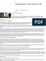 Derecho Deportivo. Tribunales Disciplinarios. Justicia Deportiva - Puntos de Partida - AL DÍA - ARGENTINA