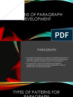 Patterns of Paragraph Development