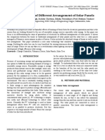 Implementation of Different Arrangement of Solar Panels