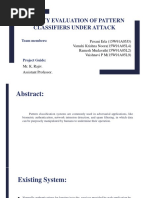 Security Evaluation of Pattern Classifiers Under Attack: Team Members