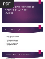 Syllabus and Past Paper Analysis of Gender Studies