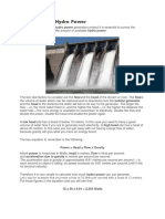 Calculating Hydro Power Potential