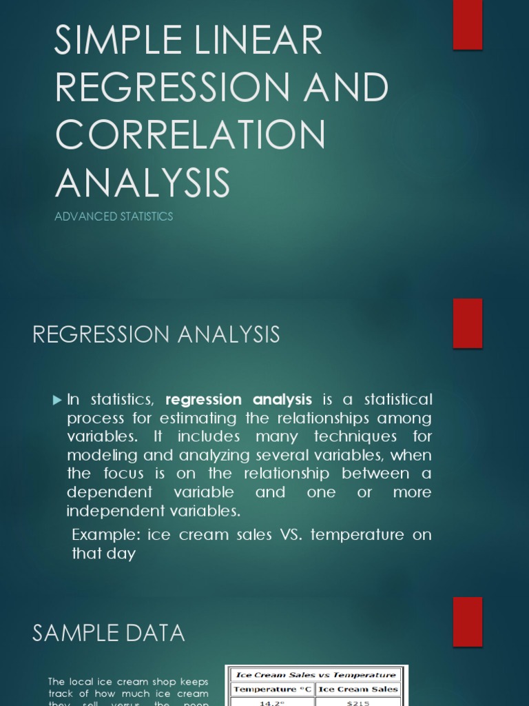 Simple Linear Regression and Correlation Analysis | PDF | Linear Trend ...