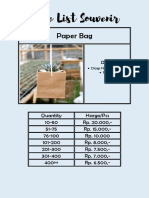 Price List Souvenir: Paper Bag