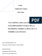 Espinosa Ares, Juan Manuel - Crítica de Las Críticas Kantianas (Tesis UNED) PDF