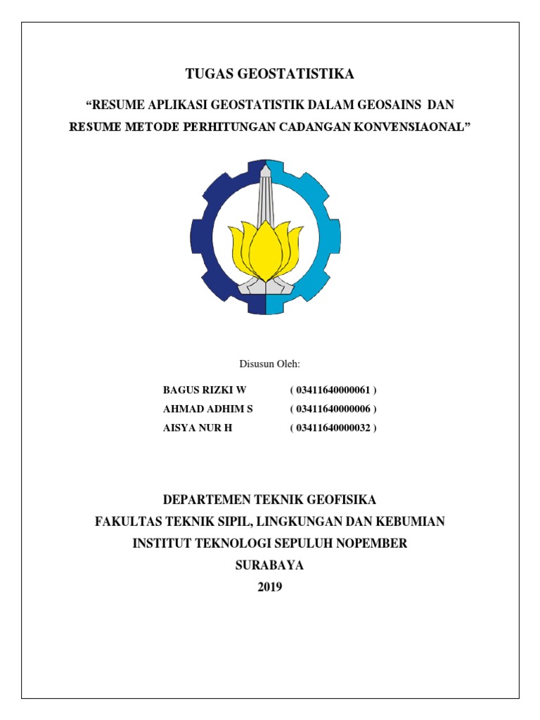 Aplikasi Geostatistika dalam Geosains | PDF