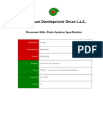 Petroleum Development Oman L.L.C.: Document Title: Drain Systems Specification