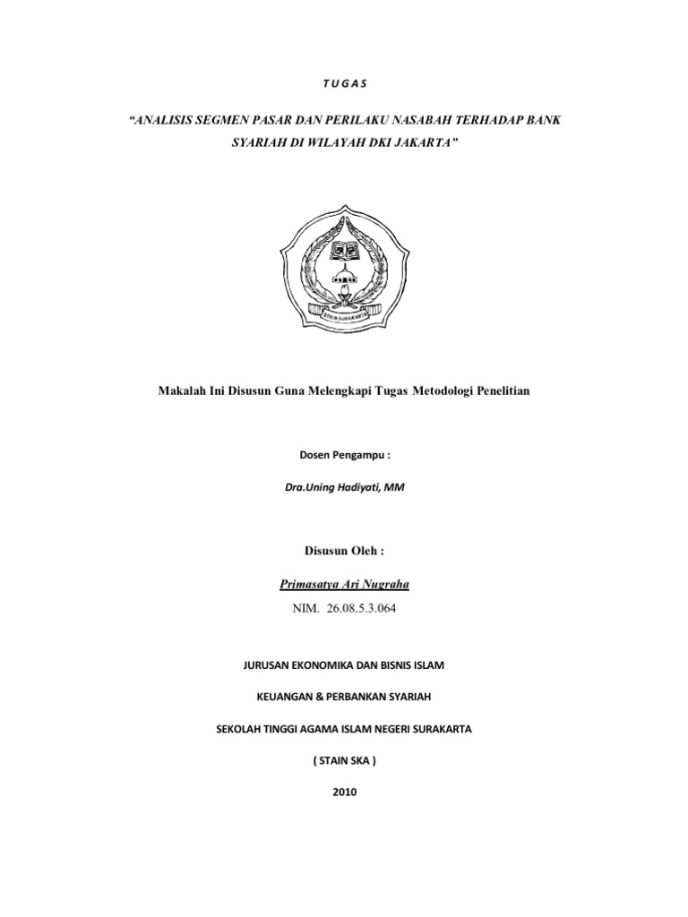 Analisis Segmen Pasar Dan Perilaku Nasabah