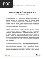 Orientaciones Congreso Pedagógico Circuital 13-11-2017 