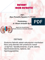 Referat Sindrom Nefrotik: Oleh: Bayu Persadha Hapsara (11-777-022