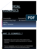 Managerial Economics: Application of Economic Concepts and Theories in Business Decision Making