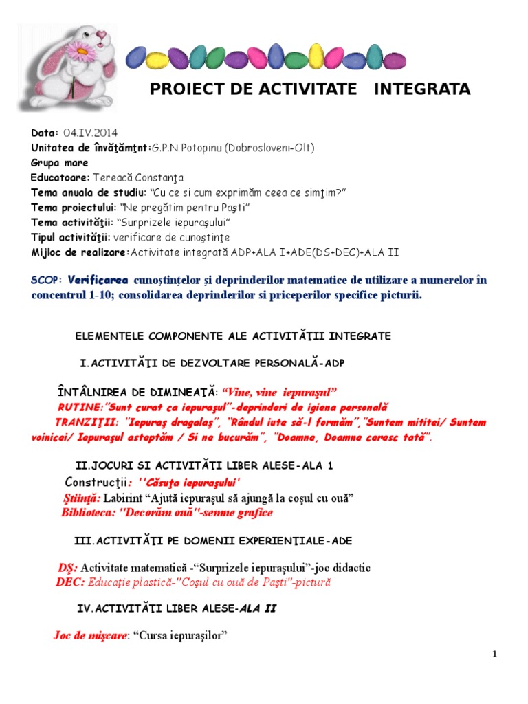 it can island Skillful Proiect de Activitate Integrata | PDF