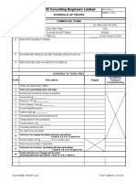 TCE Consulting Engineers Limited: Schedule of Prices