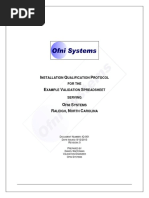 Installation Qualification For Informatic System Example