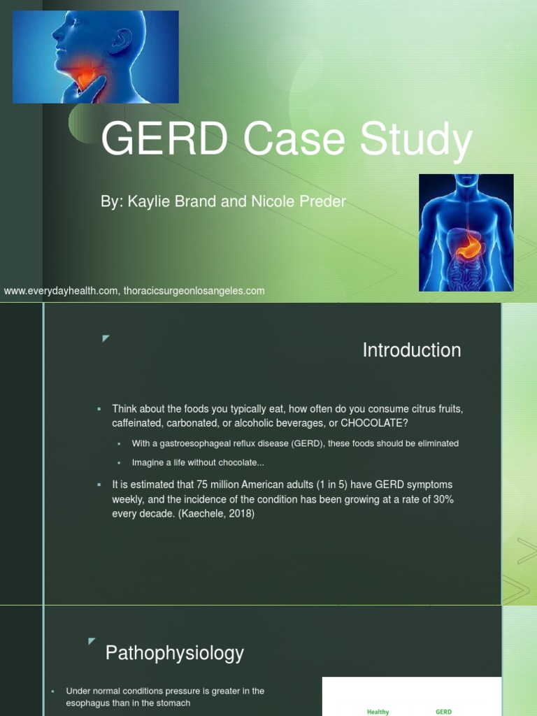 MNT Case Study Gerd PDF Gastroesophageal Reflux Disease Heartburn