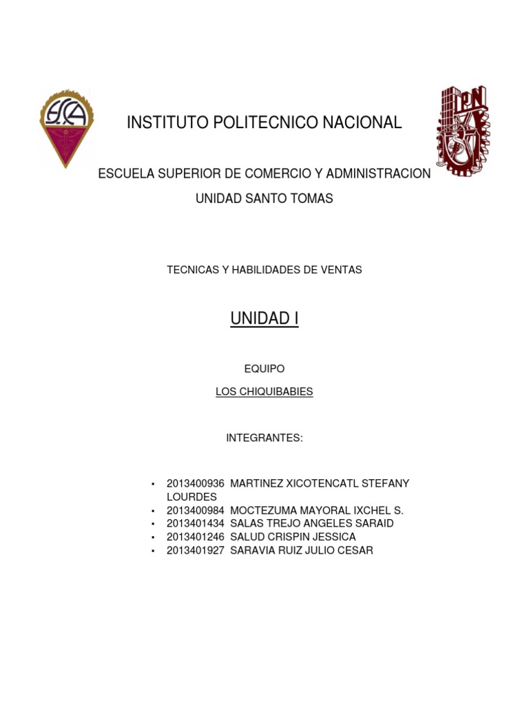 Unidad 1 Habilidades y Técnicas de Ventas | PDF | Los símbolos ...
