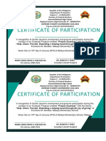 Certificate of Participation (Students)