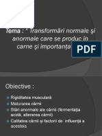 Tema 2 ,,transformări Normale Și Anormale Care Se Produc În Carne