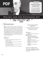 Wilson and The Espionage Act