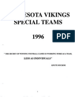 1996 Minnesota Vikings Special Teams - 164 Pages