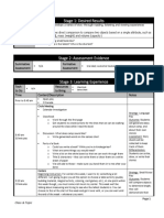 Stage 1: Desired Results: Focused Learning Outcome(s) Provocations