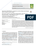 Agronomic Biofortification of Upland Rice With Selenium a 2018 Journal of Ce