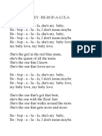 Be Bop A Lula PDF
