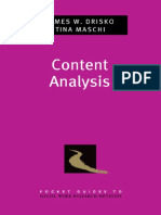 (Pocket Guide To Social Work Research Methods) James Drisko, Tina Maschi - Content Analysis (2015, Oxford University Press) PDF