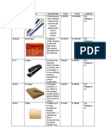 Quantity of Materials