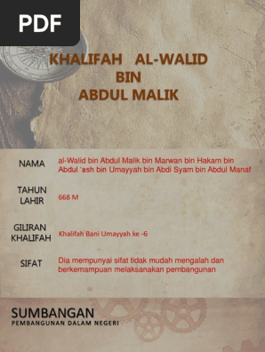 Khalifah Al Walid Bin Abdul Malik Pdf