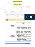 Sistema de Gestión de Correspondencia 2. DEFINICION Perfiles y Tipos de Usuario