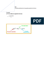 Ecuación Cuadrática Teoria y Ejercisios