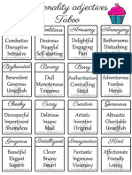 Personality Adjectives Taboo PDF