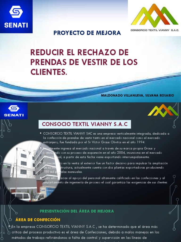 Mejora en Control de Calidad Textil | PDF | Industria textil | Mercado ...